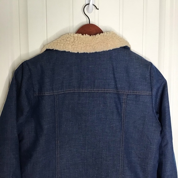 Vintage 70’s Levi’s Orange Tab Sherpa Lined Dark Blue Denim Jacket. - Picture 8 of 16